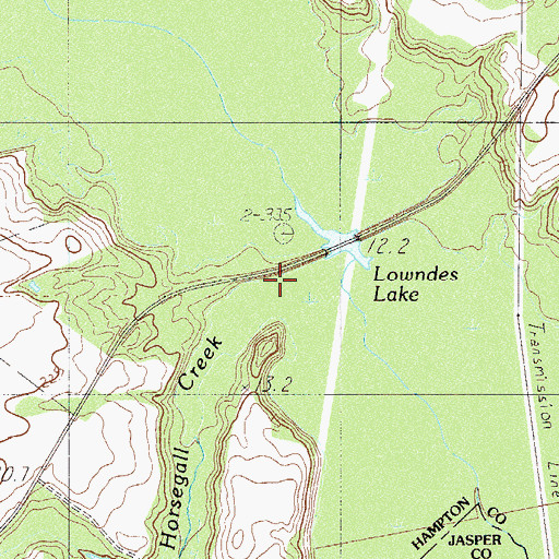 Topographic Map of Horsegall Creek, SC