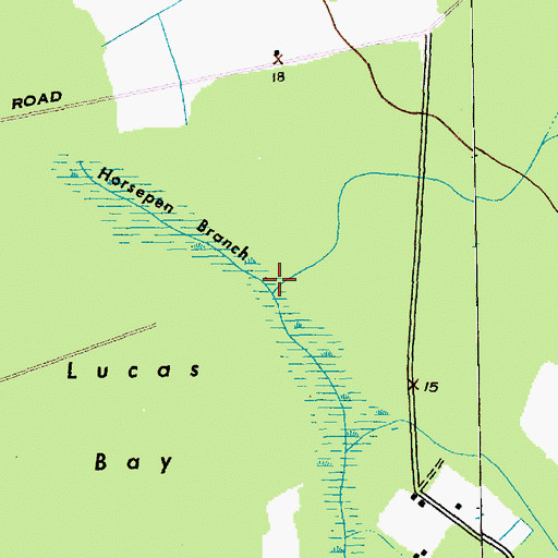 Topographic Map of Horsepen Branch, SC
