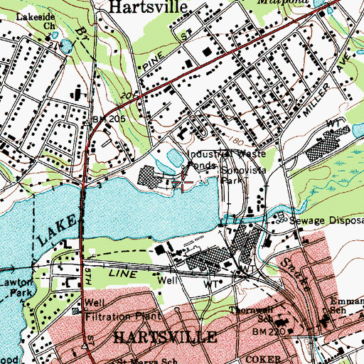 Topographic Map of Horsepen Branch, SC