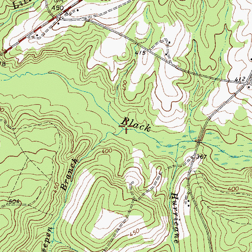 Topographic Map of Horsepen Branch, SC