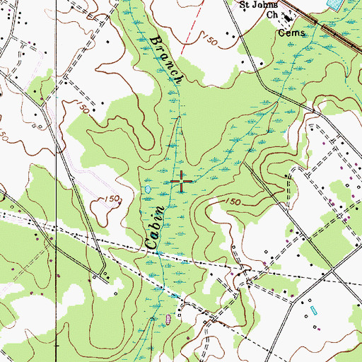 Topographic Map of Horsepen Branch, SC