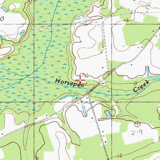 Topographic Map of Horsepen Creek, SC