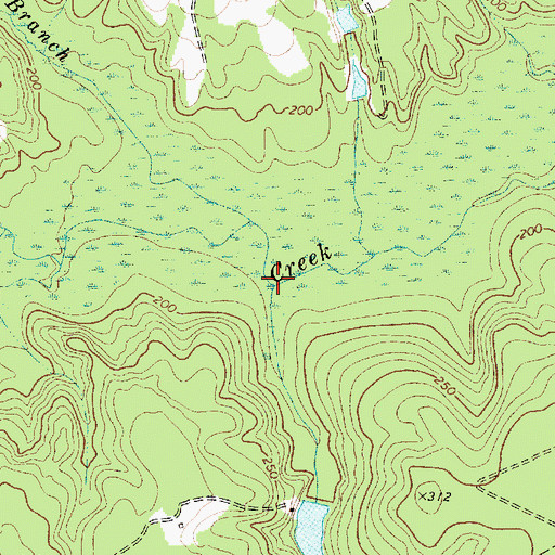 Topographic Map of Horsepen Creek, SC
