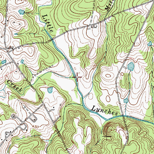 Topographic Map of Horton Creek, SC