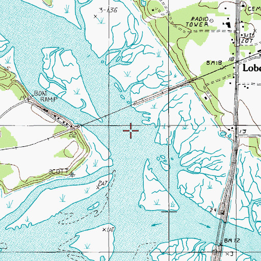 Topographic Map of Huspa Creek, SC