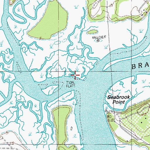 Topographic Map of Haulover Creek, SC