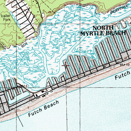 Topographic Map of House Creek, SC