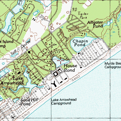 Topographic Map of House Pond, SC
