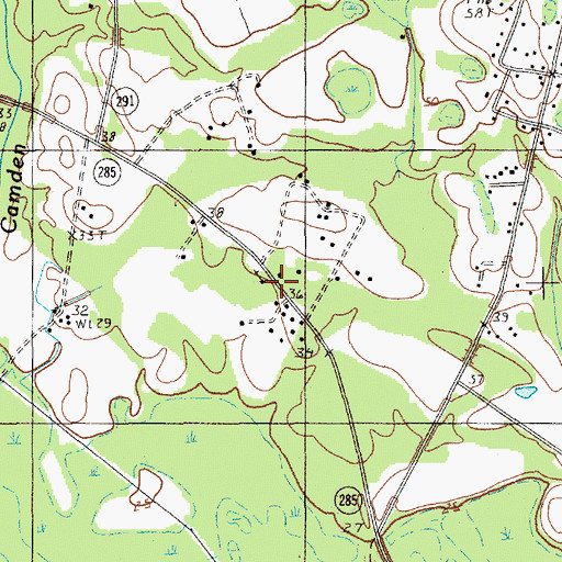Topographic Map of Howard Church, SC