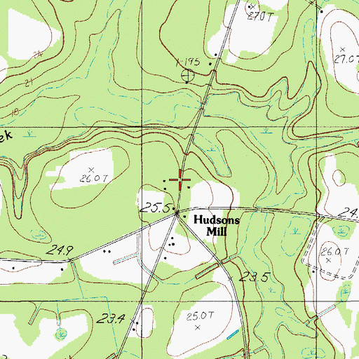 Topographic Map of Hudsons Mill, SC