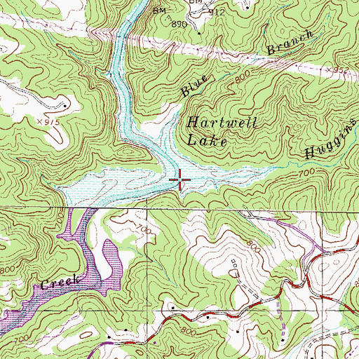 Topographic Map of Huggins Creek, SC