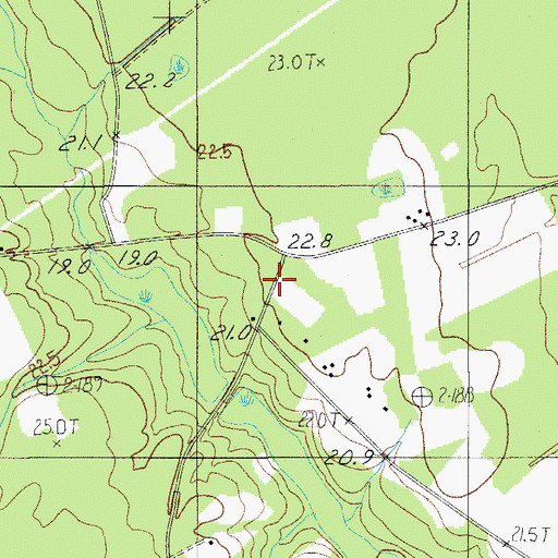 Topographic Map of Huggins Oak School, SC
