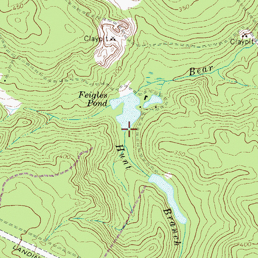 Topographic Map of Hunt Branch, SC
