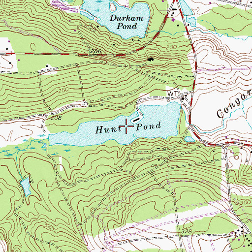 Topographic Map of Hunt Pond, SC