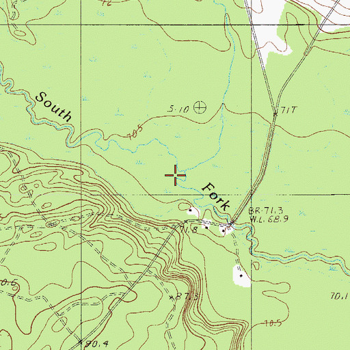Topographic Map of Hunter Branch, SC