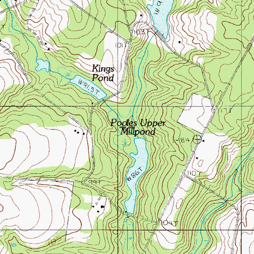 Topographic Map of Hunter Branch, SC