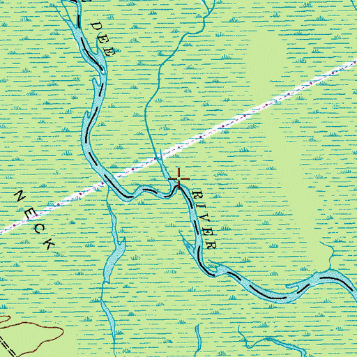 Topographic Map of Hunting Swamp, SC