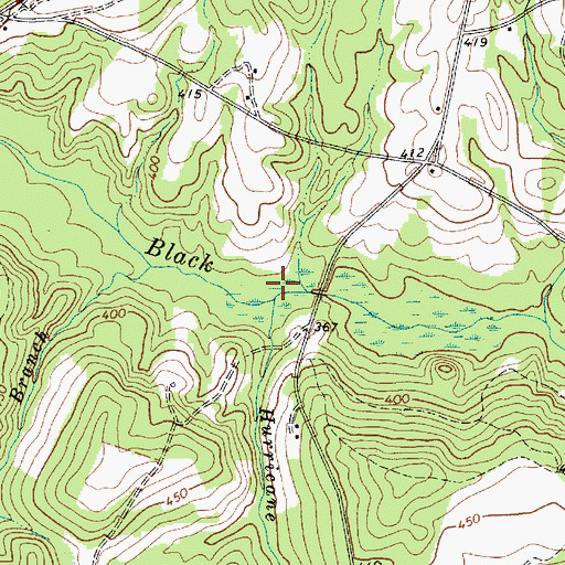 Topographic Map of Hurricane Branch, SC