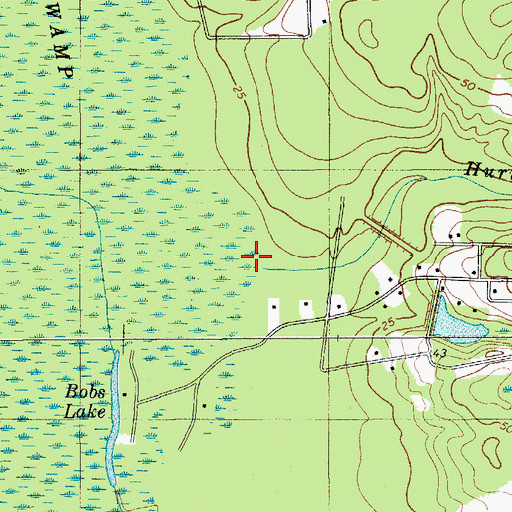 Topographic Map of Hurricane Branch, SC
