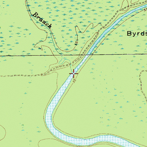 Topographic Map of Hurricane Branch, SC