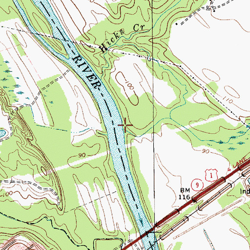 Topographic Map of Husbands Creek, SC