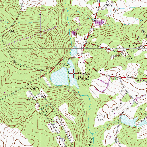 Topographic Map of Hutto Pond, SC