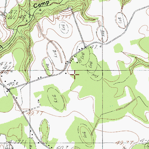 Topographic Map of Indian Camp School, SC