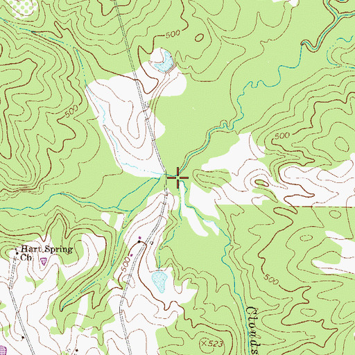 Topographic Map of Indian Creek, SC