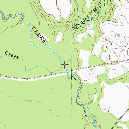 Topographic Map of Indian Creek, SC