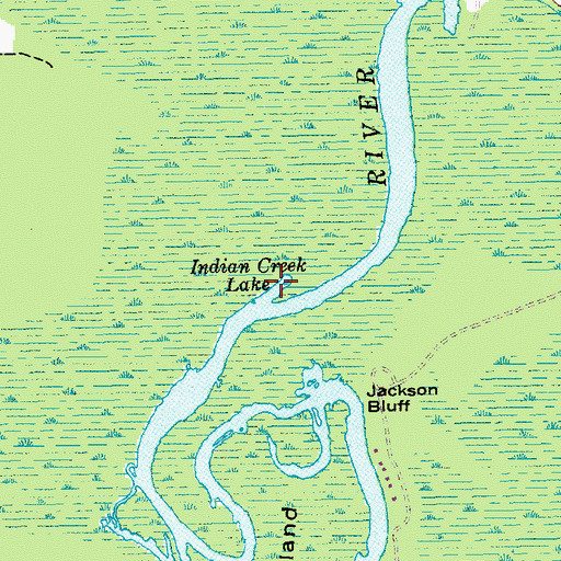 Topographic Map of Indian Creek Lake, SC