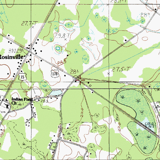 Topographic Map of Indian Field School, SC