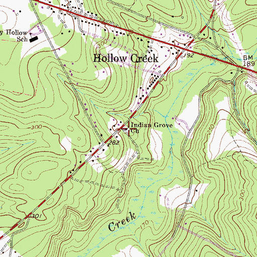 Topographic Map of Indian Grove Church, SC