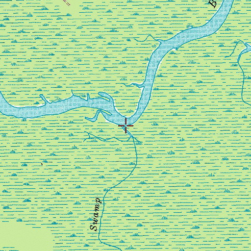 Topographic Map of Indian Hut Swamp, SC