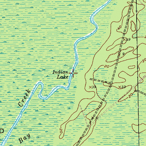 Topographic Map of Indian Lake, SC