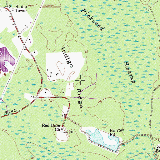 Topographic Map of Indigo Ridge, SC