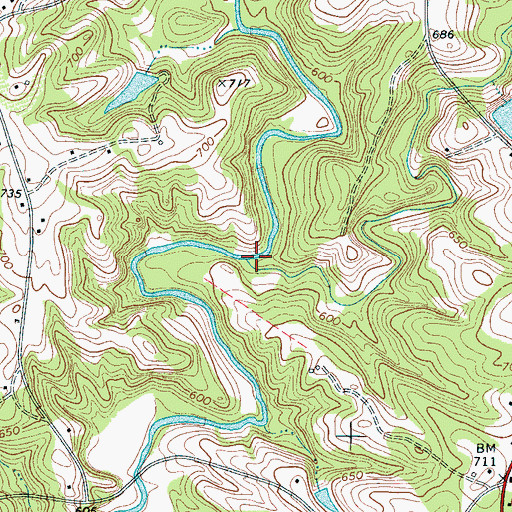 Topographic Map of Irene Creek, SC