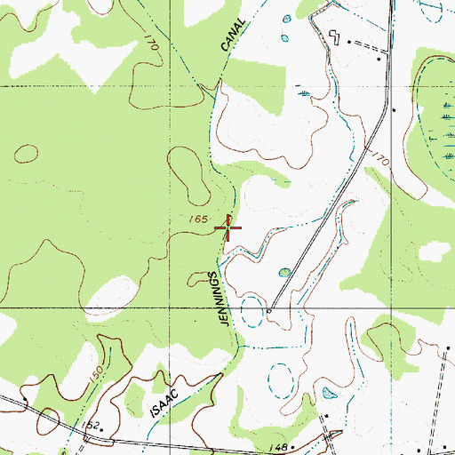 Topographic Map of Isaac Jennings Canal, SC