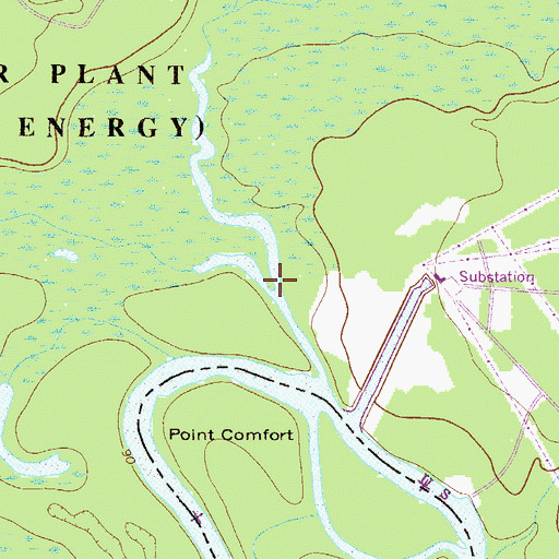 Topographic Map of Island Creek, SC
