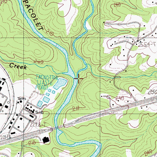 Topographic Map of Island Creek, SC