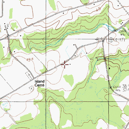 Topographic Map of Island School, SC