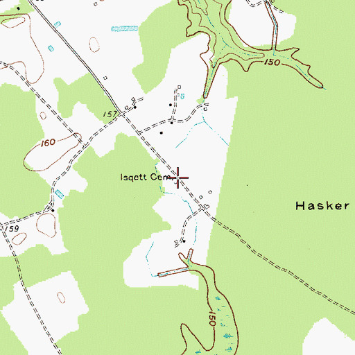 Topographic Map of Isqett Cemetery, SC