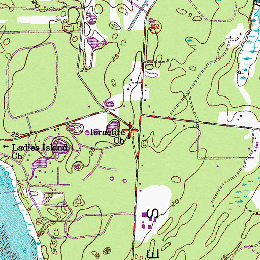 Topographic Map of Israelite Church, SC