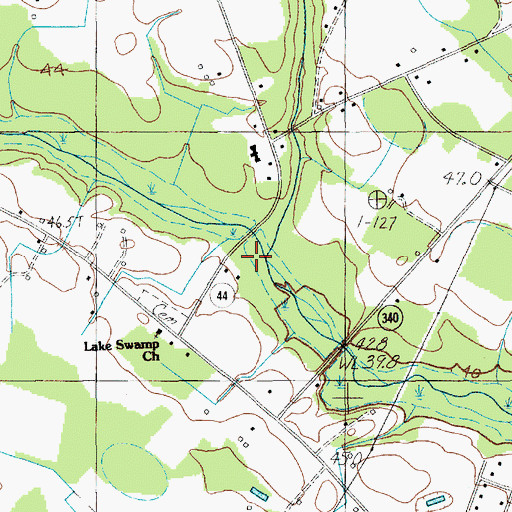 Topographic Map of Jacks Branch, SC