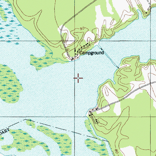Topographic Map of Jacks Creek, SC