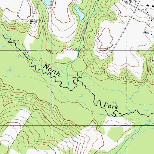 Topographic Map of Jackson Branch, SC