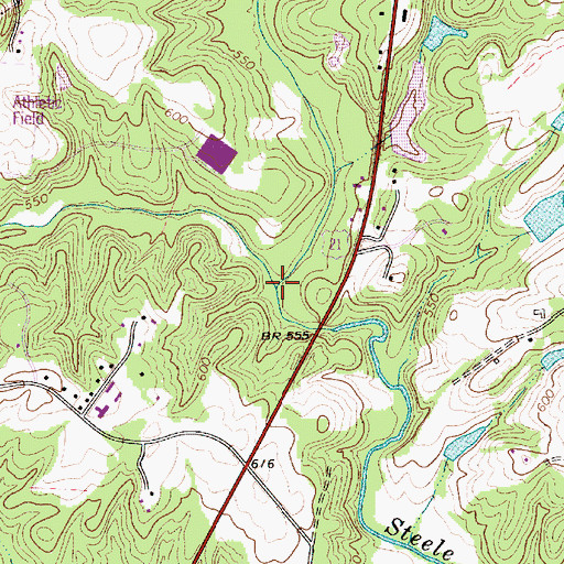 Topographic Map of Jackson Branch, SC
