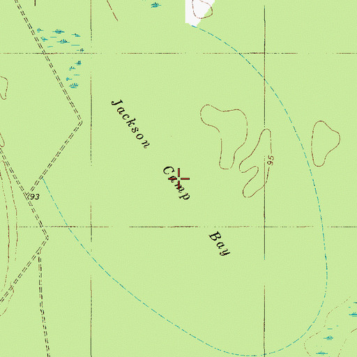 Topographic Map of Jackson Camp Bay, SC