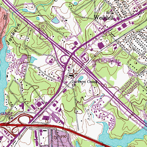 Topographic Map of Jackson Creek Church, SC