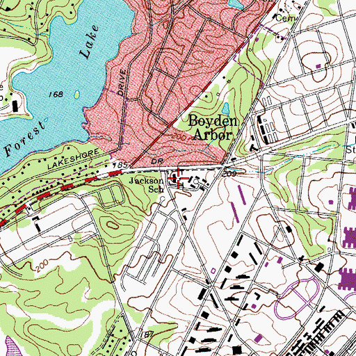 Topographic Map of Jackson School, SC