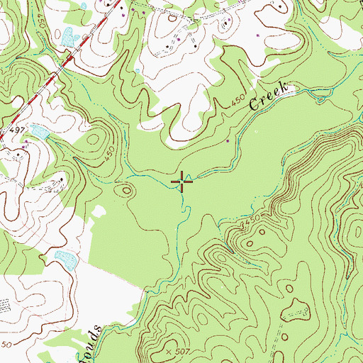 Topographic Map of Jacobs Branch, SC
